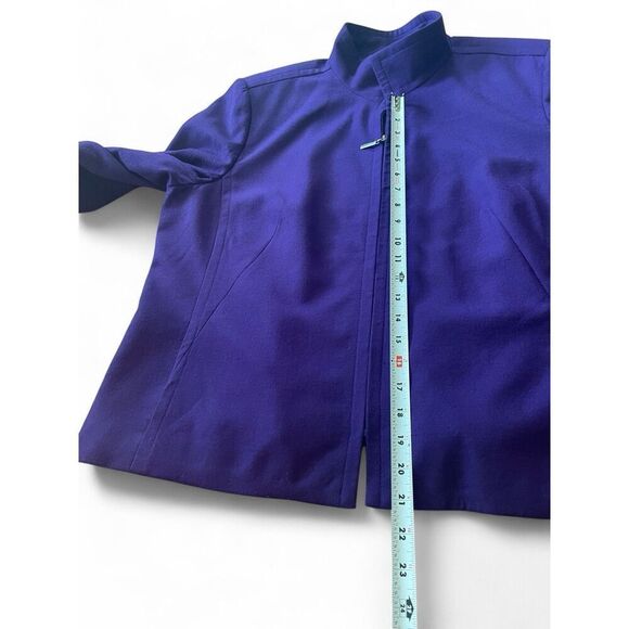 TALBOTS Women’s Size 20 Zipper Italian With Lining Blend Wool Purple Jacket - Picture 4 of 9